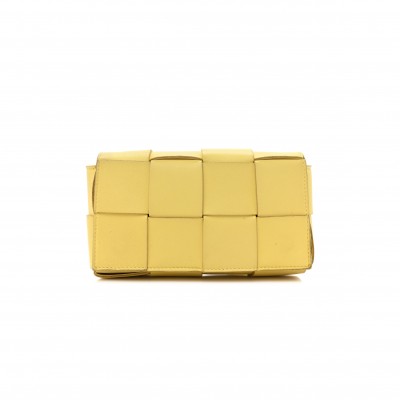 BOTTEGA VENETA NAPPA MAXI INTRECCIO THE BELT CASSETTE BAG BUTTER (18*11*5cm)