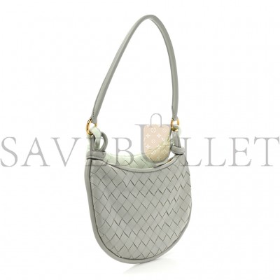 BOTTEGA VENETA NAPPA INTRECCIATO SMALL GEMELLI AGATE GREY GLACIER (25*18*6cm)