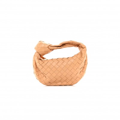 BOTTEGA VENETA NAPPA INTRECCIATO MINI JODIE ALMOND  (23*13*7cm)