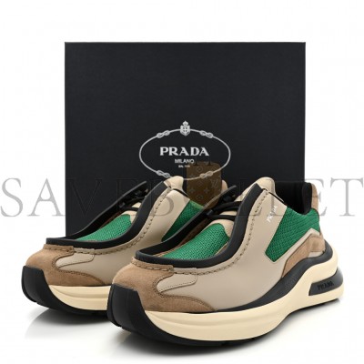 PRADA SPAZZOLATO ROIS BIKE FABRIC MENS SNEAKERS 11 QUARZO MANGO