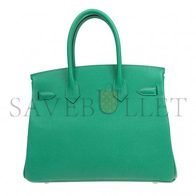 HERMES MASTER BIRKIN 30 TOGO LEATHER PEACOCK GREEN GOLD BUCKLE BAG BK30U4EPSS (30*23*15cm)