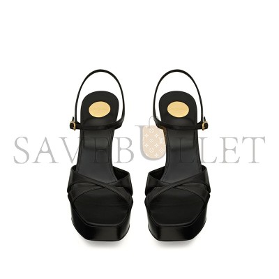 YSL DEBBIE PLATFORM SANDALS IN SMOOTH LEATHER 820579AACSQ1000