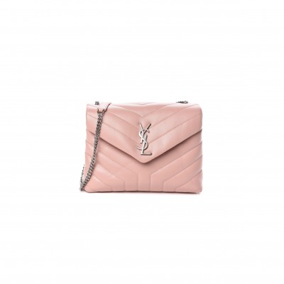 YSL LOULOU SMALL CHAIN BAG IN QUILTED LEATHER 494699691236 (23*17*9cm)