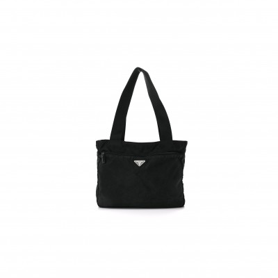 PRADA TESSUTO NYLON SAFFIANO TOTE BLACK (29*27*15cm)