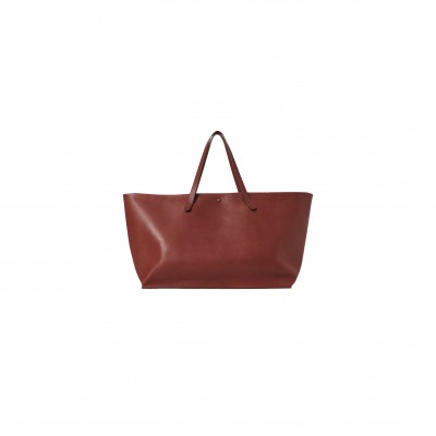 THE ROW XL IDAHO BAG IN LEATHER COGNAC W1592L72CGSG (52*30*23cm)