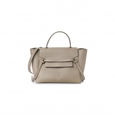 CELINE GRAINED CALFSKIN MICRO BELT BAG LIGHT TAUPE (24*19*14cm)