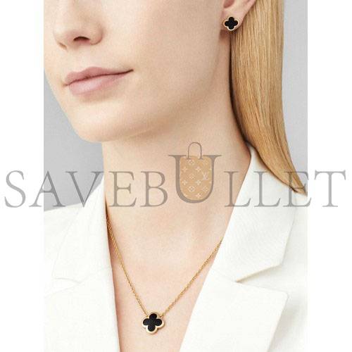 VAN CLEEF ARPELS PURE ALHAMBRA PENDANT - YELLOW GOLD, ONYX VCARB13900 VAN CLEEF ARPELS PURE ALHAMBRA PENDANT - YELLOW GOLD, ONYX VCARB13900