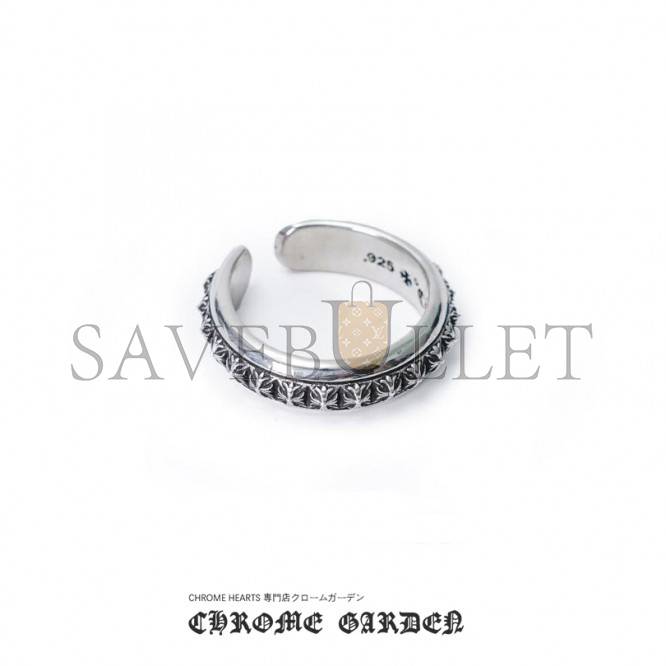CHROME HEARTS CH PLUS PYRAMID OPEN BAND RING CHROME HEARTS CH PLUS PYRAMID OPEN BAND RING