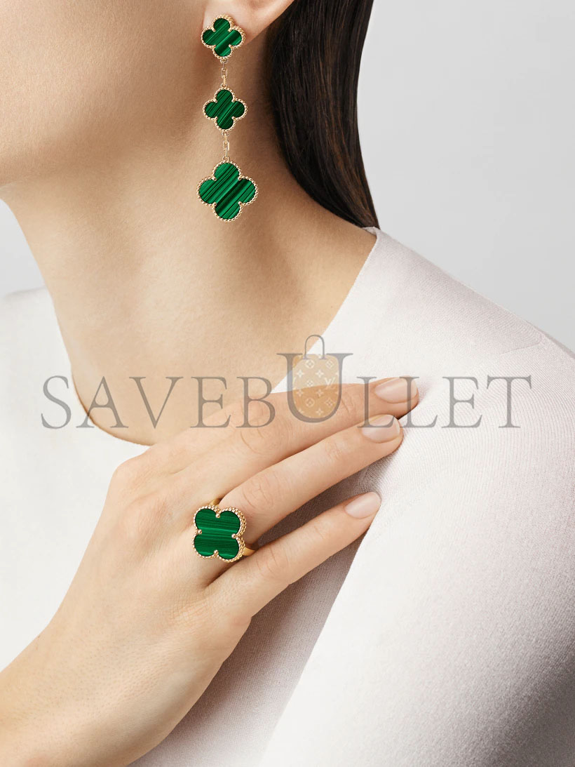 VAN CLEEF ARPELS MAGIC ALHAMBRA RING - YELLOW GOLD, MALACHITE VCARO3AV00 VAN CLEEF ARPELS MAGIC ALHAMBRA RING - YELLOW GOLD, MALACHITE VCARO3AV00