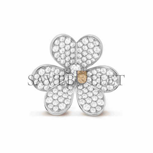 VAN CLEEF ARPELS FRIVOLE CLIP PENDANT, VERY LARGE MODEL - WHITE GOLD, DIAMOND VCARP6L600 VAN CLEEF ARPELS FRIVOLE CLIP PENDANT, VERY LARGE MODEL - WHITE GOLD, DIAMOND VCARP6L600
