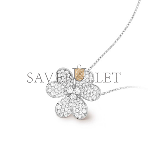 VAN CLEEF ARPELS FRIVOLE CLIP PENDANT, VERY LARGE MODEL - WHITE GOLD, DIAMOND VCARP6L600 VAN CLEEF ARPELS FRIVOLE CLIP PENDANT, VERY LARGE MODEL - WHITE GOLD, DIAMOND VCARP6L600