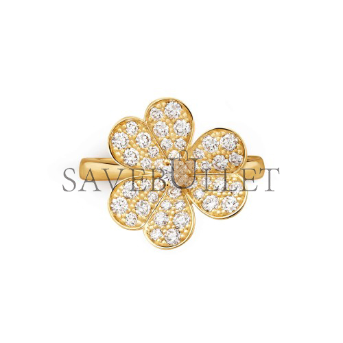 VAN CLEEF ARPELS FRIVOLE RING, 1 FLOWER, SMALL MODEL - YELLOW GOLD, DIAMOND VCARP2V000 VAN CLEEF ARPELS FRIVOLE RING, 1 FLOWER, SMALL MODEL - YELLOW GOLD, DIAMOND VCARP2V000