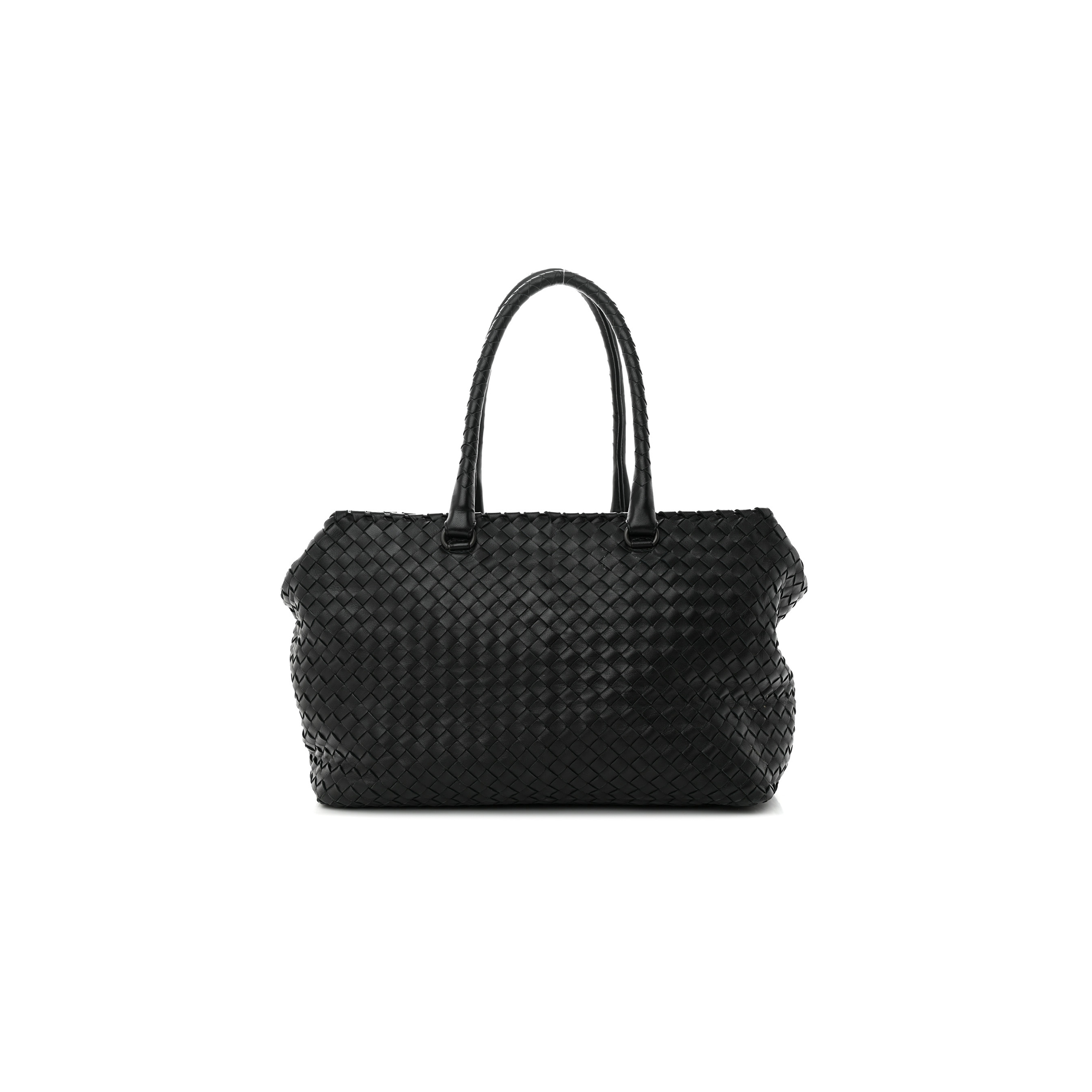 BOTTEGA VENETA NAPPA INTRECCIATO AYERS BRICK TOTE BLACK (33*23*17cm) BOTTEGA VENETA NAPPA INTRECCIATO AYERS BRICK TOTE BLACK (33*23*17cm)