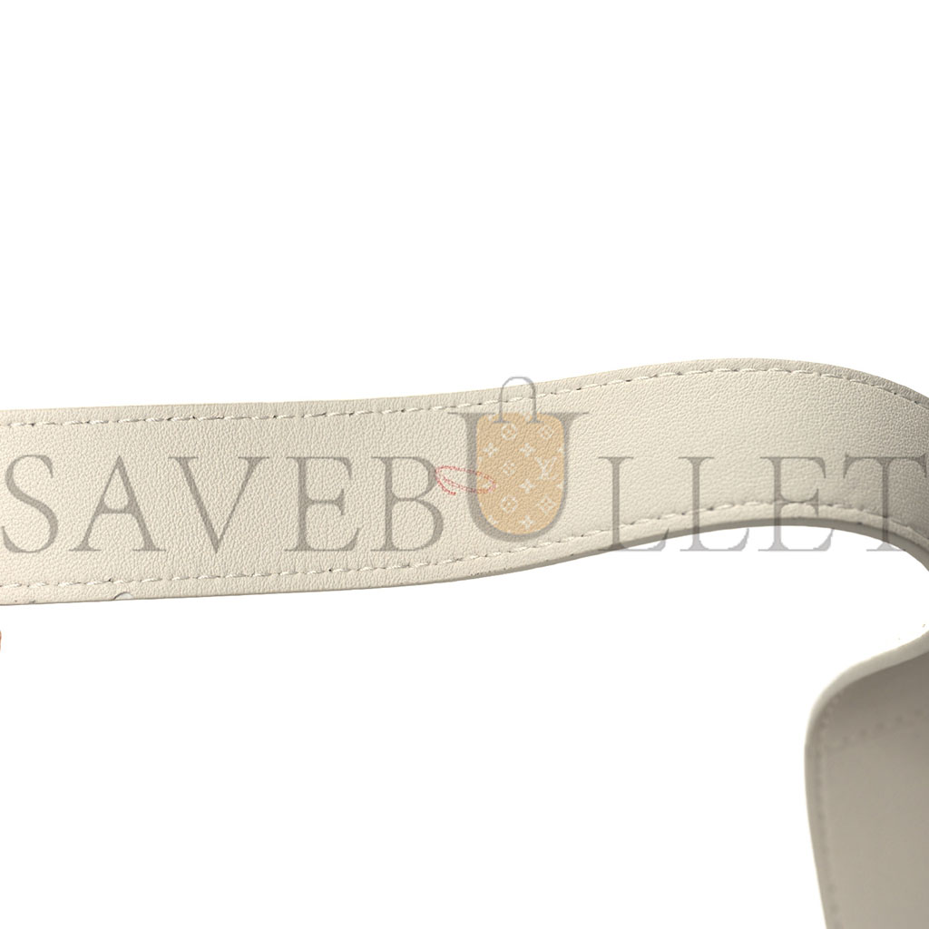 BOTTEGA VENETA LAMBSKIN MAXI INTRECCIATO SMALL CASSETTE CROSSBODY BAG WHITE (19*12*4cm)