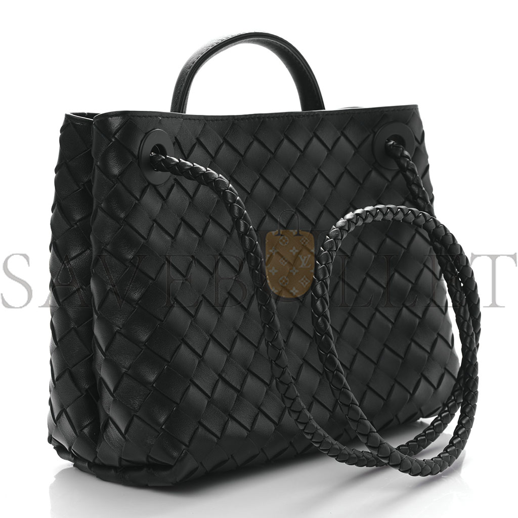 BOTTEGA VENETA NAPPA INTRECCIATO SMALL ANDIAMO SHOULDER BAG BLACK (25*20*10cm) BOTTEGA VENETA NAPPA INTRECCIATO SMALL ANDIAMO SHOULDER BAG BLACK (25*20*10cm)