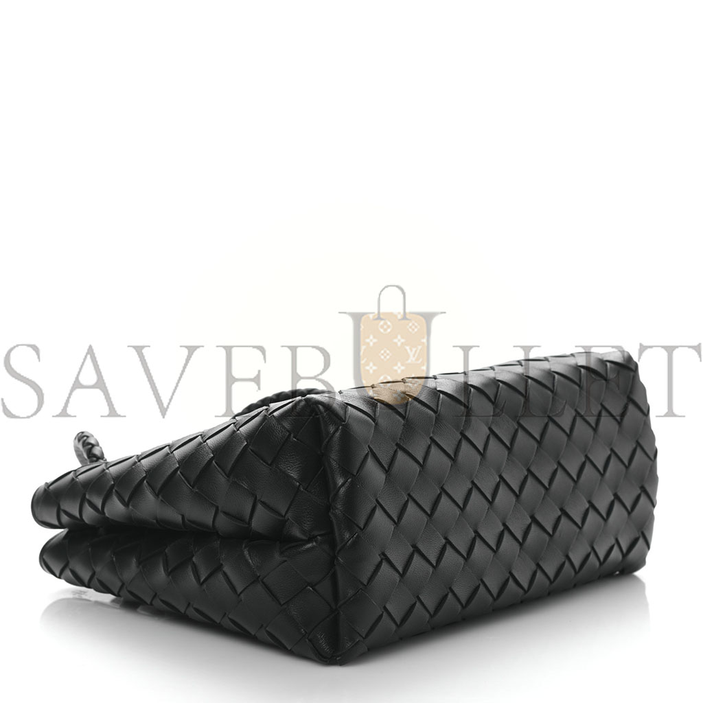 BOTTEGA VENETA NAPPA INTRECCIATO SMALL ANDIAMO SHOULDER BAG BLACK (25*20*10cm) BOTTEGA VENETA NAPPA INTRECCIATO SMALL ANDIAMO SHOULDER BAG BLACK (25*20*10cm)