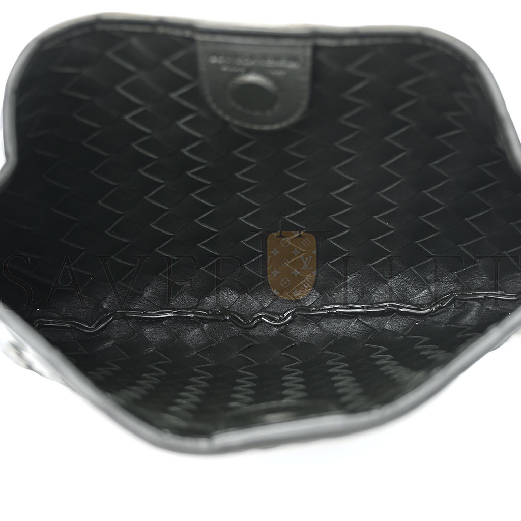 BOTTEGA VENETA NAPPA INTRECCIATO SARDINE BAG BLACK (36*23*4cm) BOTTEGA VENETA NAPPA INTRECCIATO SARDINE BAG BLACK (36*23*4cm)
