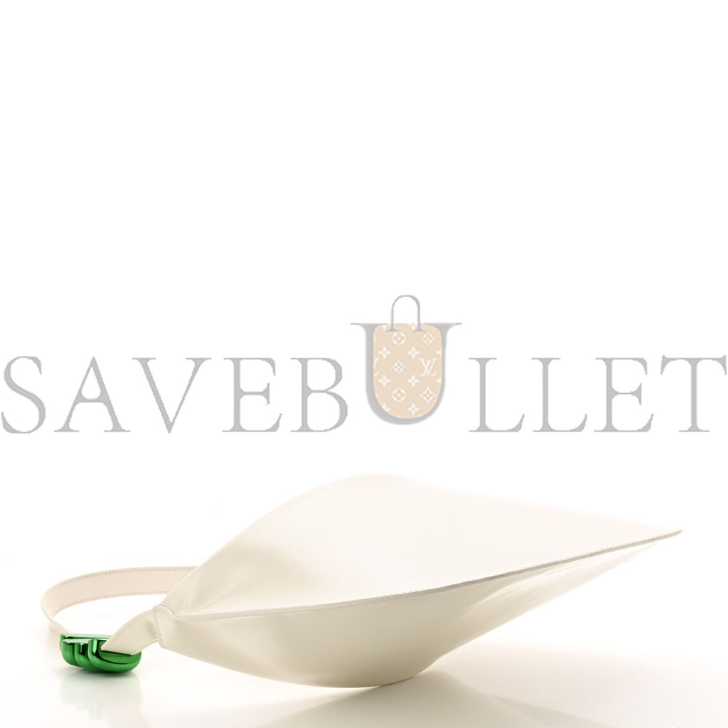 BOTTEGA VENETA BRUSHED CALFSKIN CRADLE FOLD OVER SHOULDER BAG WHITE PARAKEET (32*22*11cm) BOTTEGA VENETA BRUSHED CALFSKIN CRADLE FOLD OVER SHOULDER BAG WHITE PARAKEET (32*22*11cm)