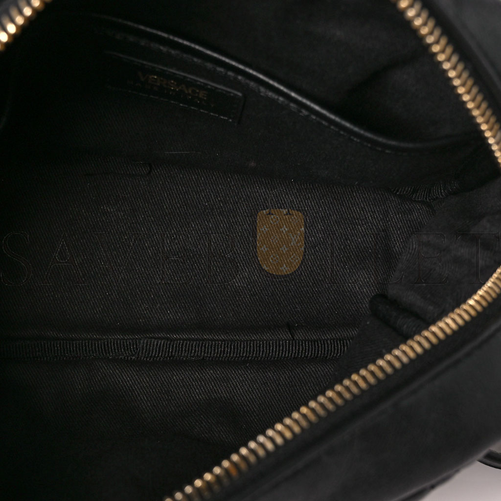 VERSACE NAPPA QUILTED VIRTUS SHOULDER BAG BLACK (20*13*6cm) VERSACE NAPPA QUILTED VIRTUS SHOULDER BAG BLACK (20*13*6cm)