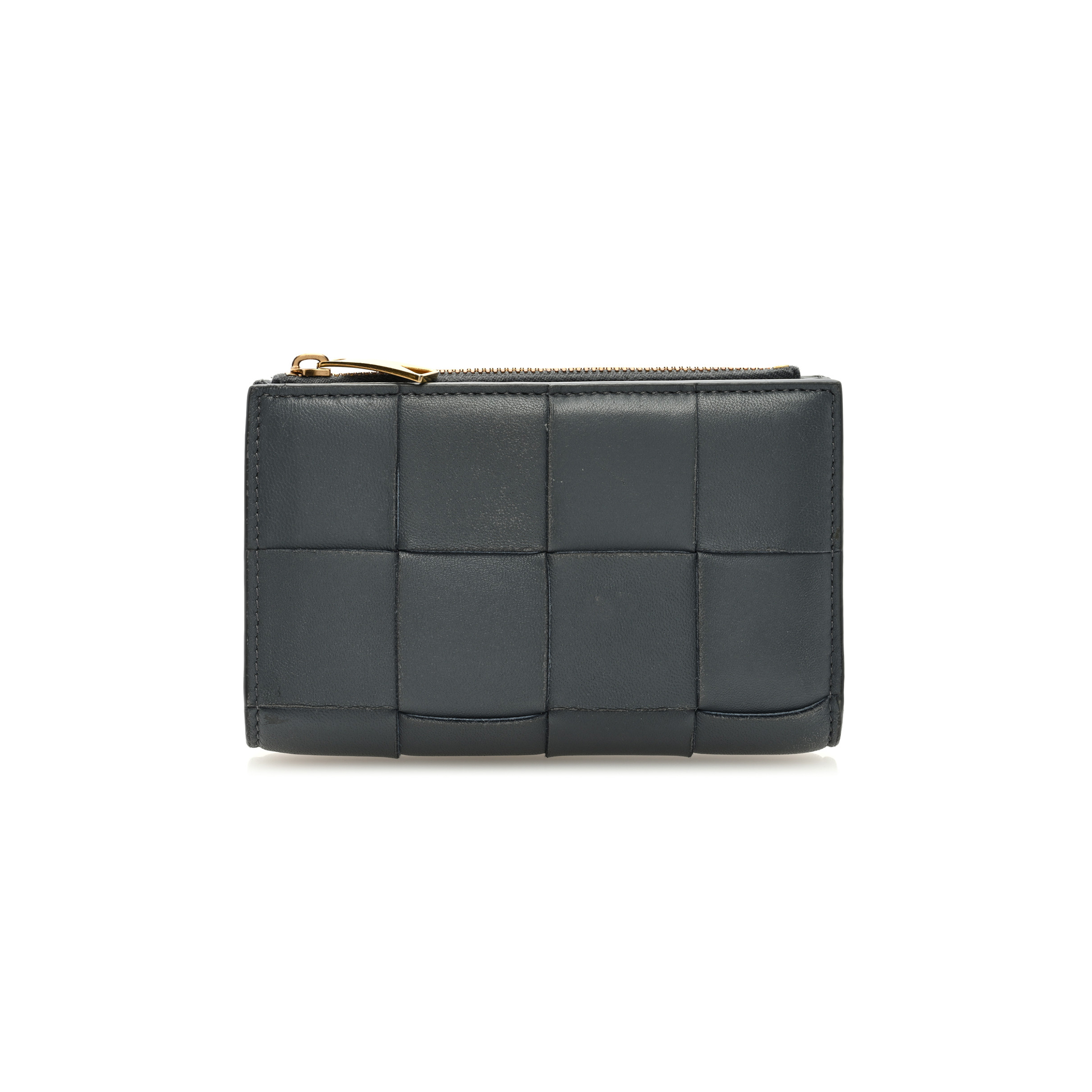 BOTTEGA VENETA NAPPA MAXI INTRECCIATO MEDIUM CASSETTE BIFOLD ZIP WALLET THUNDER (15*12*1cm) BOTTEGA VENETA NAPPA MAXI INTRECCIATO MEDIUM CASSETTE BIFOLD ZIP WALLET THUNDER (15*12*1cm)
