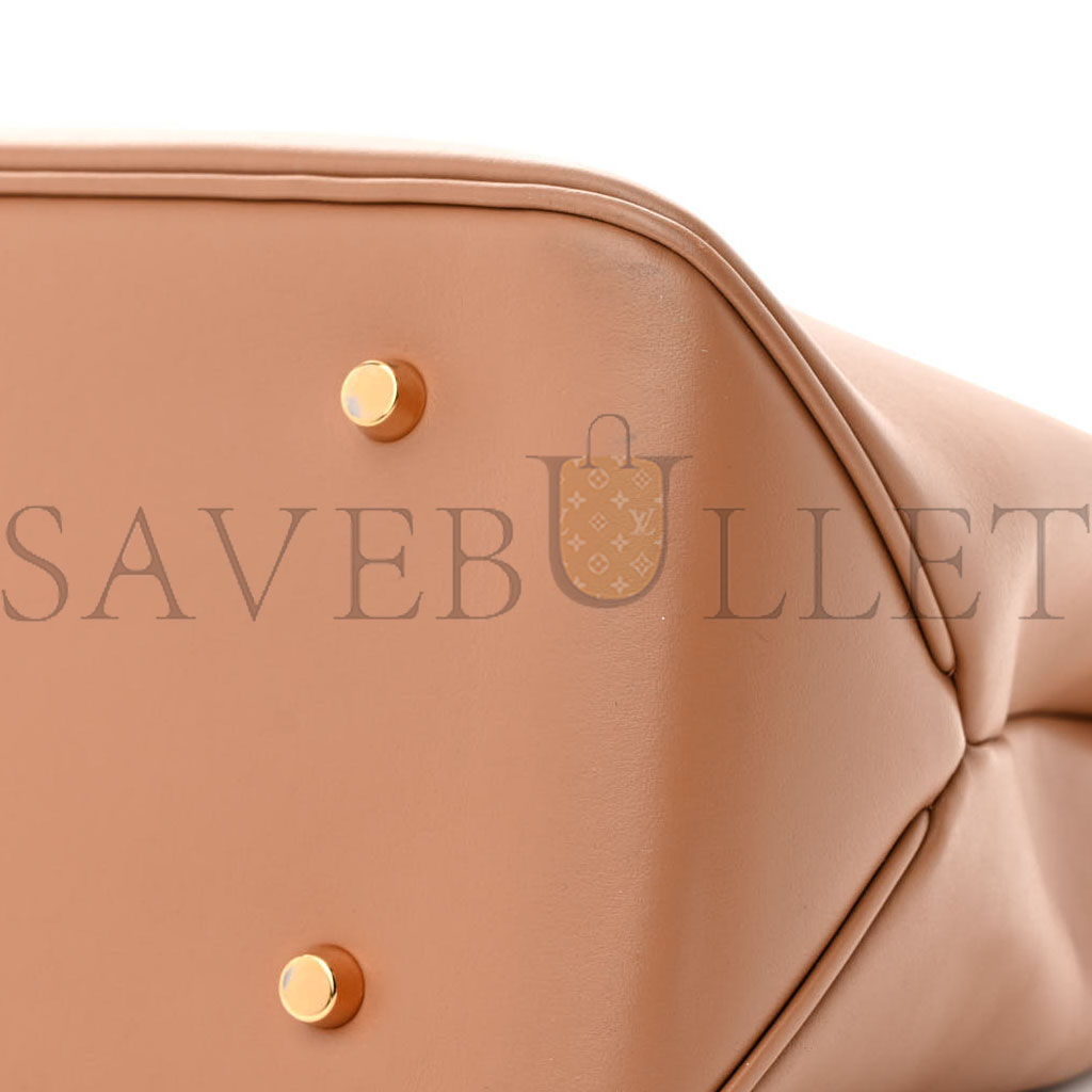 VERSACE CALFSKIN VITELLO VIRTUS HOBO CARAMEL (36*31*13cm) VERSACE CALFSKIN VITELLO VIRTUS HOBO CARAMEL (36*31*13cm)