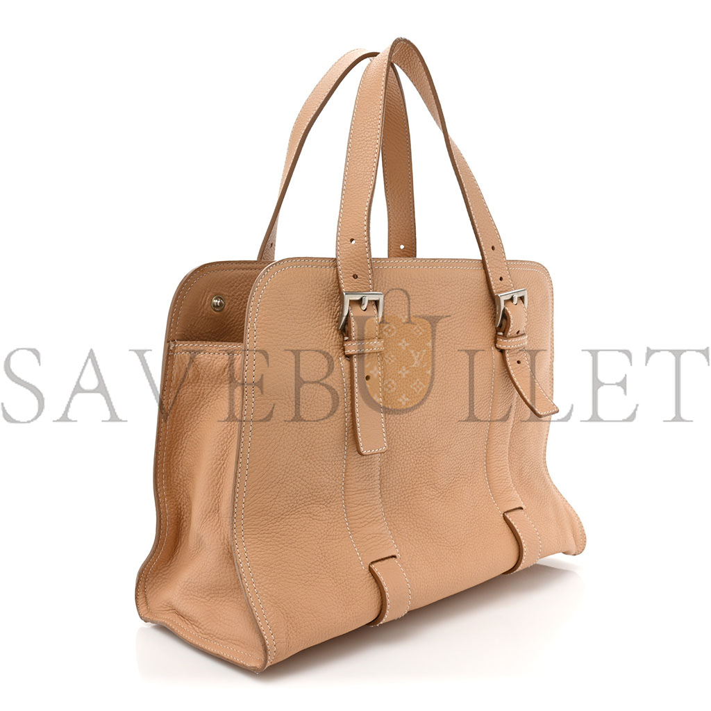 PRADA VITELLO DAINO SHOULDER BAG SUGHERO (36*25*15cm) PRADA VITELLO DAINO SHOULDER BAG SUGHERO (36*25*15cm)