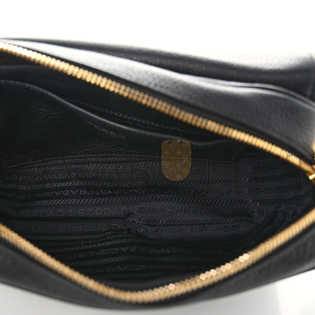 PRADA VITELLO PHENIX CROSSBODY BAG BLACK (22*15*7cm) PRADA VITELLO PHENIX CROSSBODY BAG BLACK (22*15*7cm)
