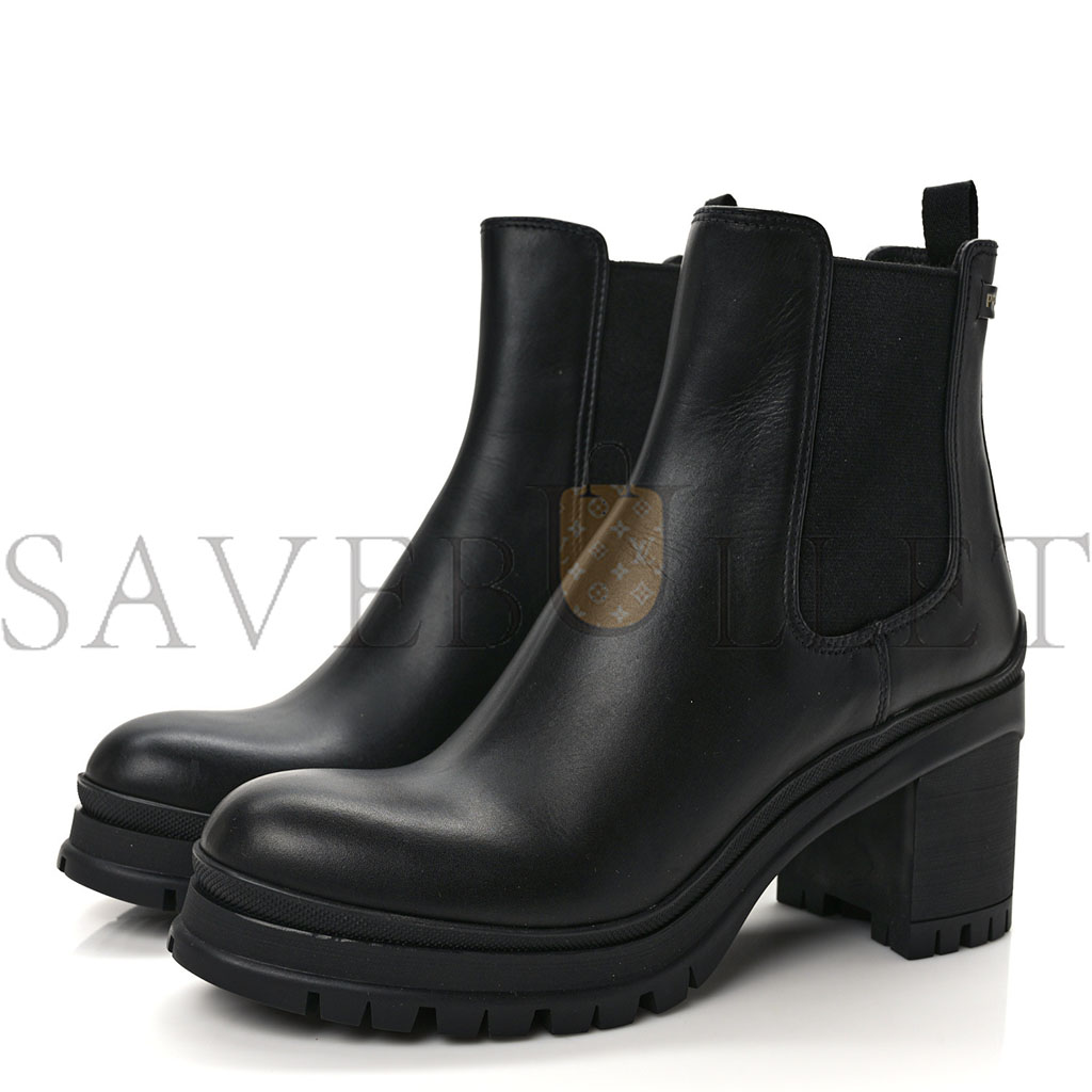 PRADA VITELLO MONTANA LUG SOLE CHELSEA 55MM BOOTS 40 BLACK PRADA VITELLO MONTANA LUG SOLE CHELSEA 55MM BOOTS 40 BLACK