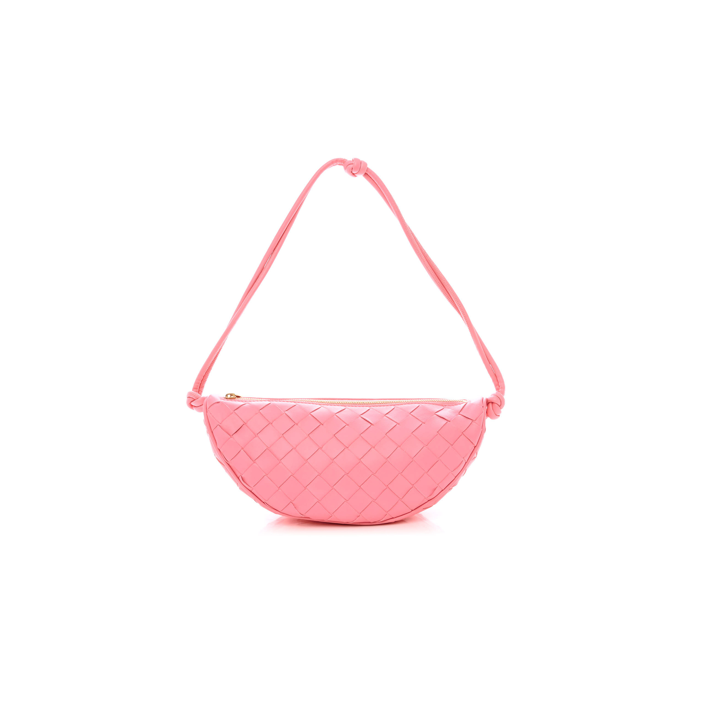 BOTTEGA VENETA NAPPA INTRECCIATO HALF MOON POUCH ON STRAP RIBBON (24*11*10cm) BOTTEGA VENETA NAPPA INTRECCIATO HALF MOON POUCH ON STRAP RIBBON (24*11*10cm)
