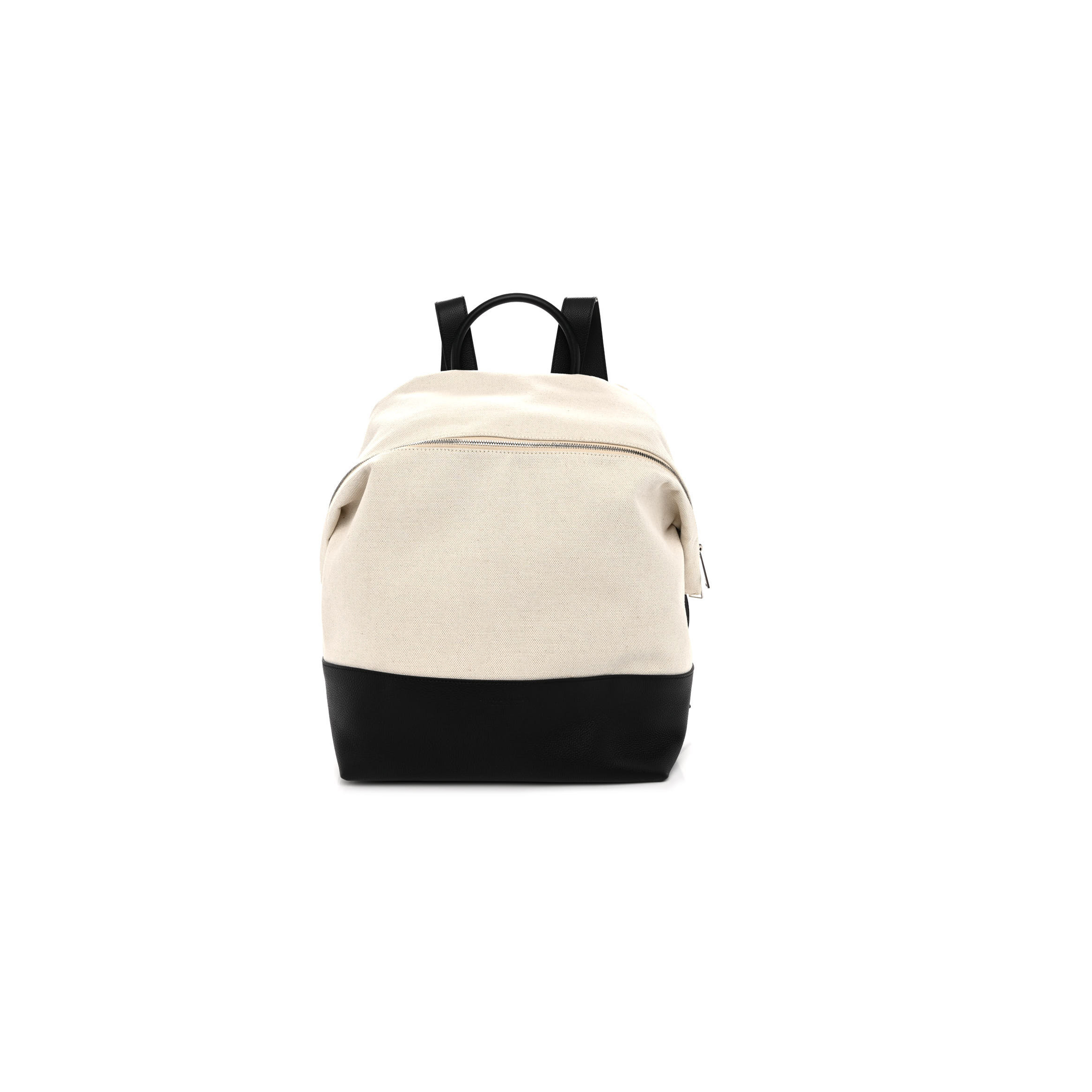 BOTTEGA VENETA CANVAS CALFSKIN BACKPACK NATURAL BLACK (39*29*17cm) BOTTEGA VENETA CANVAS CALFSKIN BACKPACK NATURAL BLACK (39*29*17cm)