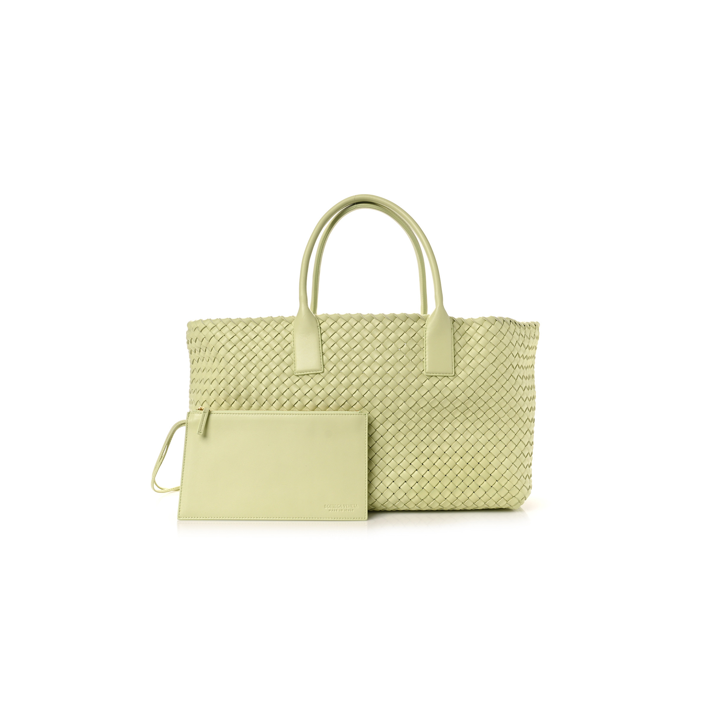 BOTTEGA VENETA LAMBSKIN INTRECCIO MEDIUM CABAT LEMON WASHED (41*25*17cm) BOTTEGA VENETA LAMBSKIN INTRECCIO MEDIUM CABAT LEMON WASHED (41*25*17cm)