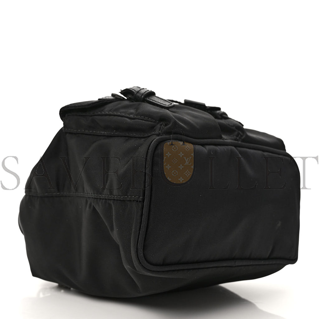 PRADA NYLON VELA MINI CROSSBODY BACKPACK BLACK (18*17*8cm) PRADA NYLON VELA MINI CROSSBODY BACKPACK BLACK (18*17*8cm)