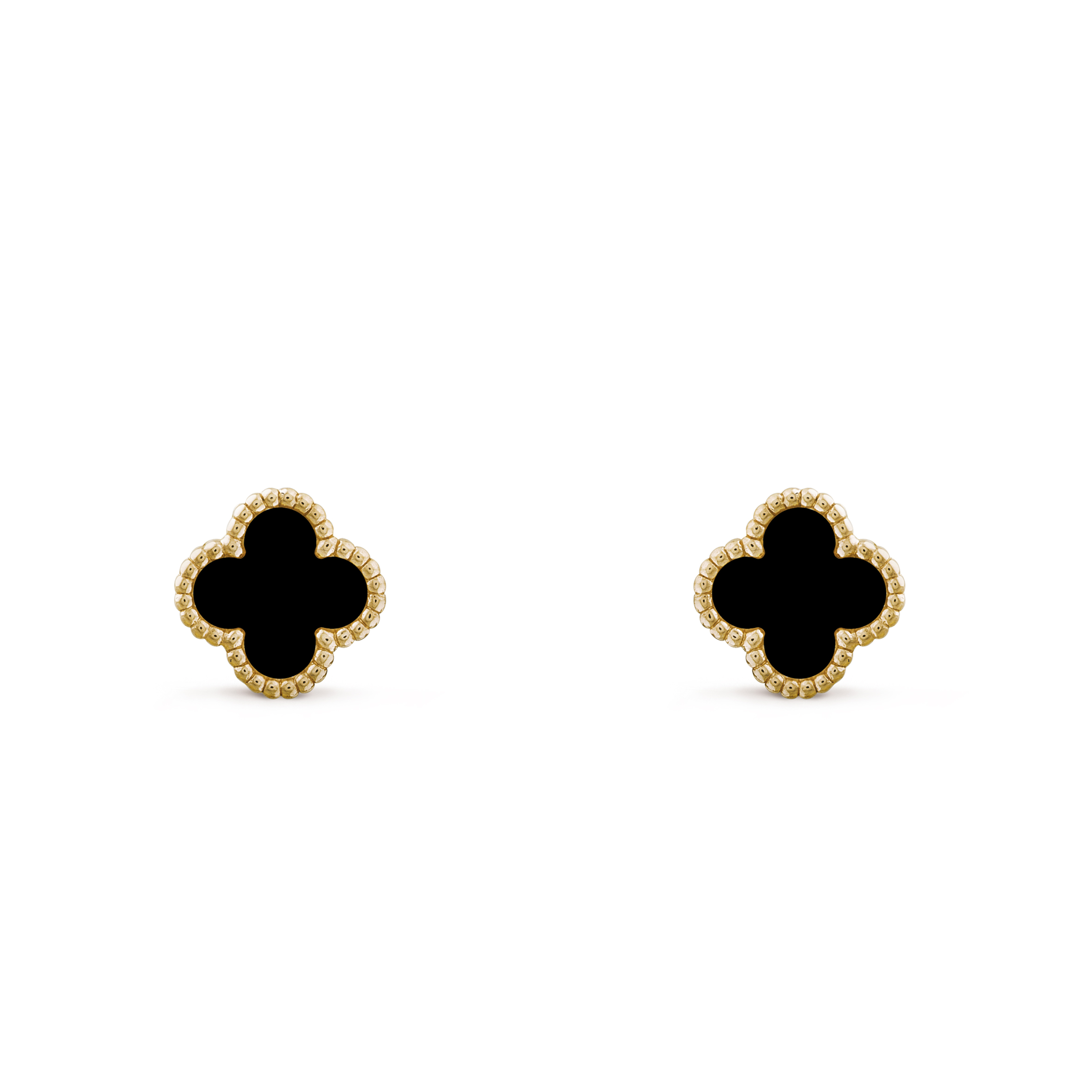 VAN CLEEF ARPELS SWEET ALHAMBRA EARSTUDS - YELLOW GOLD, ONYX VCARA44900 VAN CLEEF ARPELS SWEET ALHAMBRA EARSTUDS - YELLOW GOLD, ONYX VCARA44900
