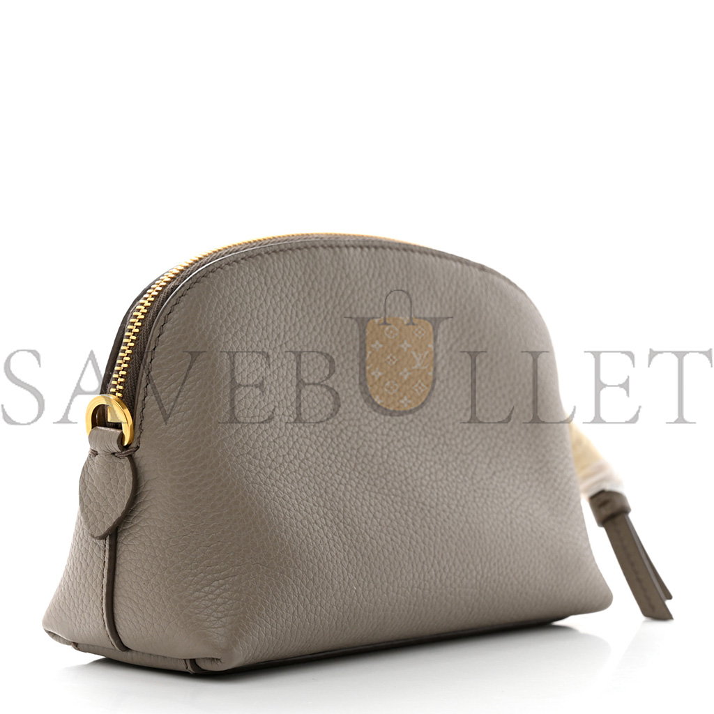 PRADA VITELLO DAINO COSMETIC POUCH ARGILLA (17*11*7cm) PRADA VITELLO DAINO COSMETIC POUCH ARGILLA (17*11*7cm)