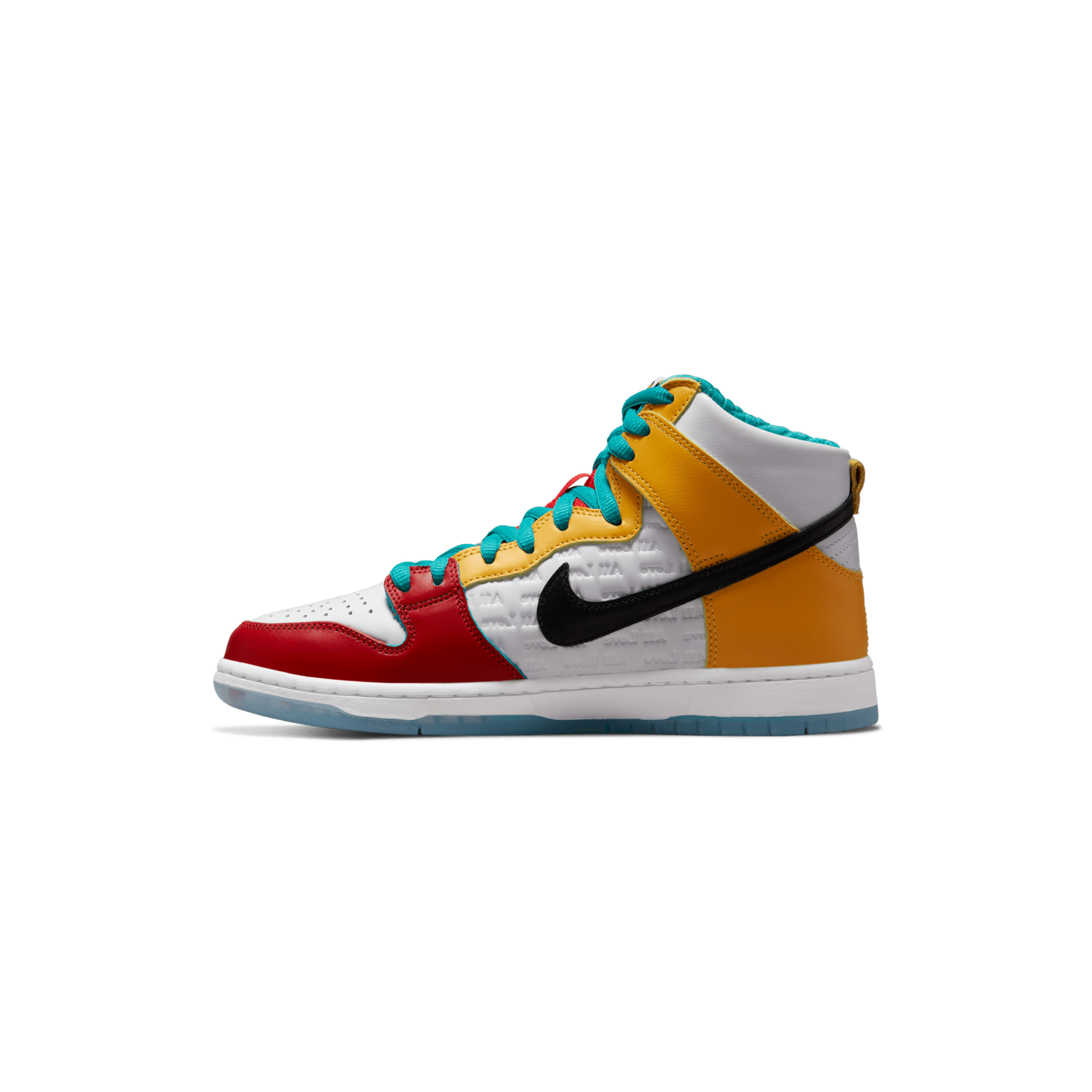 NIKE FRO SKATE X NIKE SB DUNK HIGH ALL LOVE NO HATE DH7778-100 NIKE FRO SKATE X NIKE SB DUNK HIGH ALL LOVE NO HATE DH7778-100