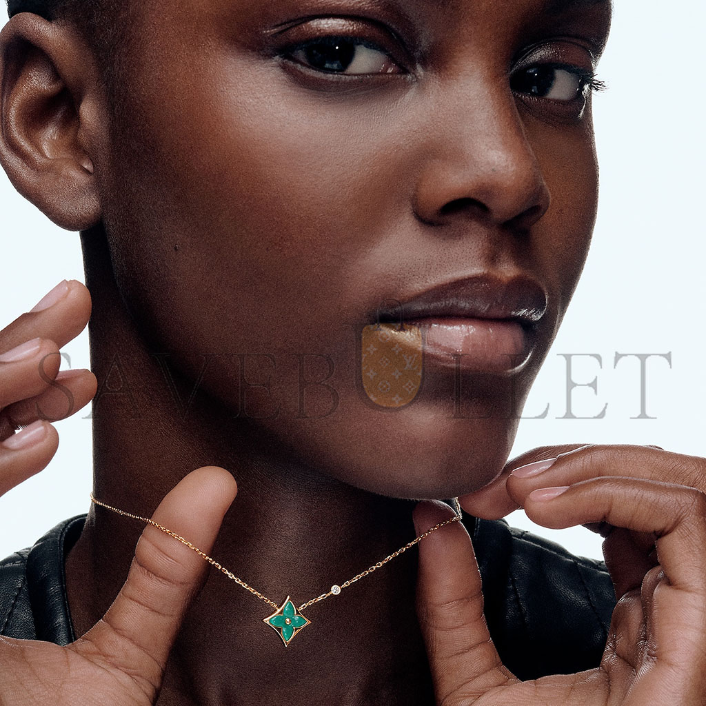 LOUIS VUITTON COLOR BLOSSOM BB STAR PENDANT, YELLOW GOLD, AMAZONITE AND DIAMOND Q03276 LOUIS VUITTON COLOR BLOSSOM BB STAR PENDANT, YELLOW GOLD, AMAZONITE AND DIAMOND Q03276