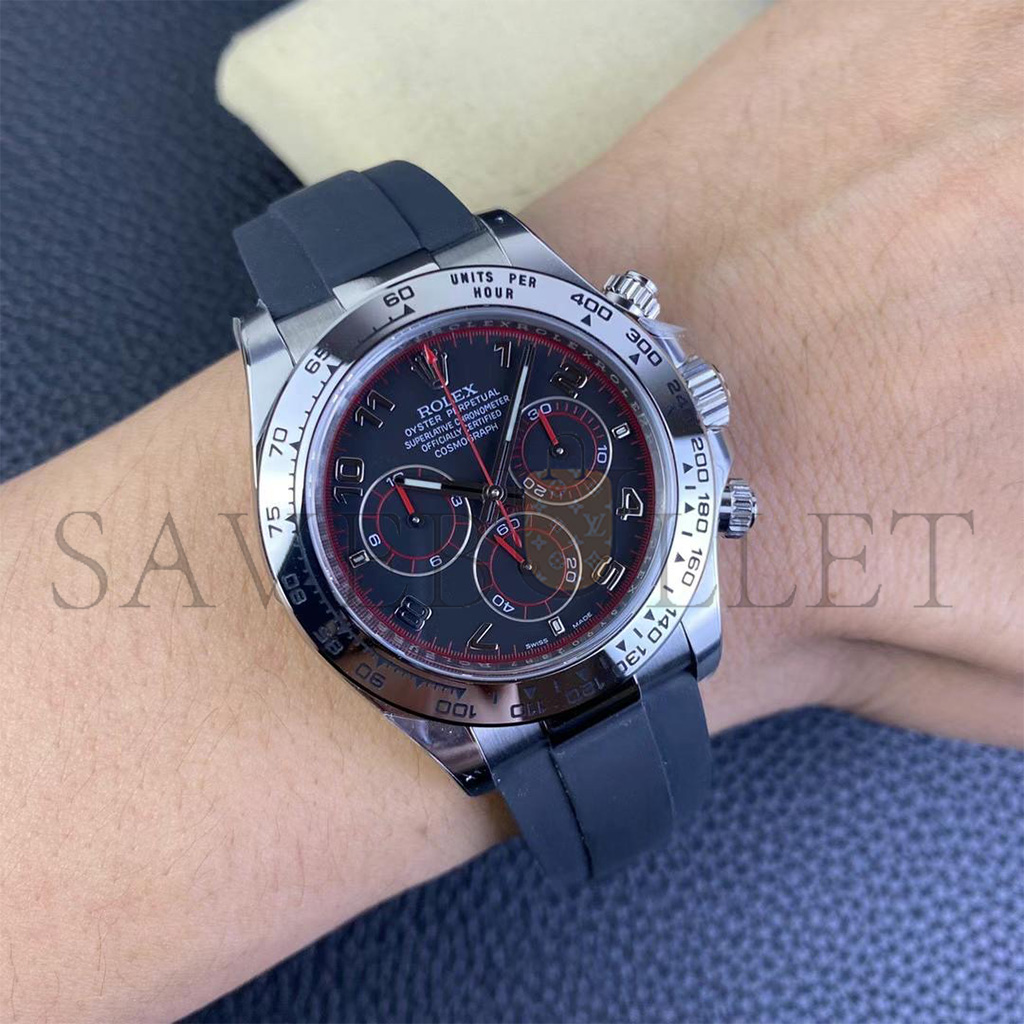 ROLEX DAYTONA  COSMOGRAPH 40MM 18K WHITE GOLD AUTOMATIC MECHANICAL WATCH 116519-0104