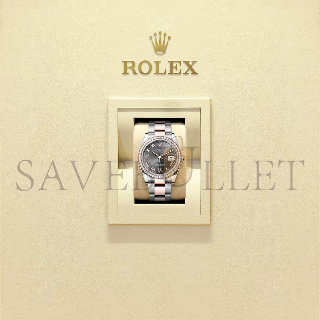 ROLEX DATEJUST 36 OYSTER, 36 MM, OYSTERSTEEL, EVEROSE GOLD AND DIAMONDS WATCH 126281RBR-0012 ROLEX DATEJUST 36 OYSTER, 36 MM, OYSTERSTEEL, EVEROSE GOLD AND DIAMONDS WATCH 126281RBR-0012