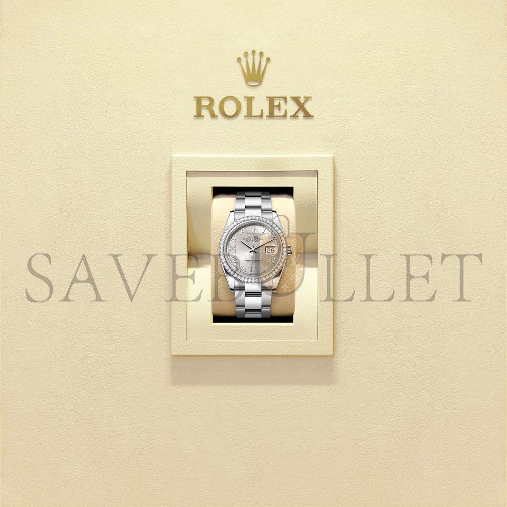 ROLEX DATEJUST 36 OYSTER, 36 MM, OYSTERSTEEL, WHITE GOLD AND DIAMONDS WATCH 126284RBR-0022 ROLEX DATEJUST 36 OYSTER, 36 MM, OYSTERSTEEL, WHITE GOLD AND DIAMONDS WATCH 126284RBR-0022