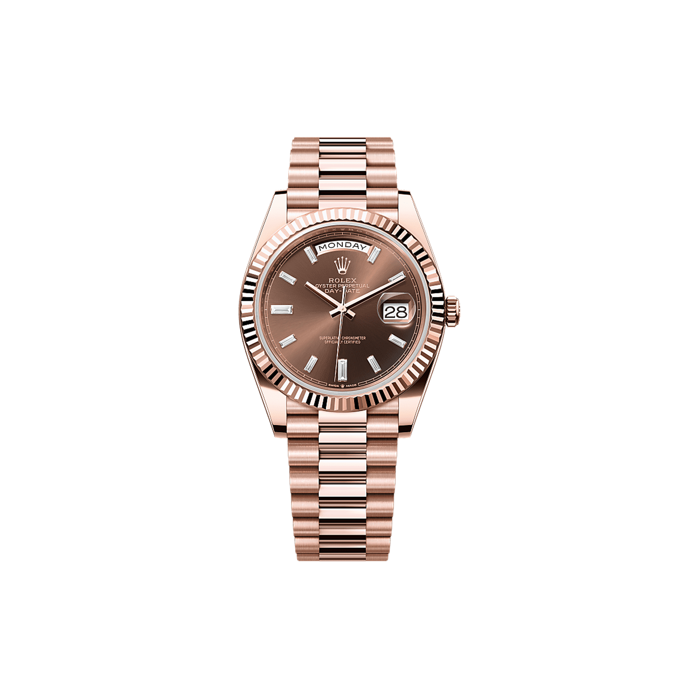 ROLEX DAY-DATE 40 OYSTER, 40 MM, EVEROSE GOLD WATCH 228235-0003 ROLEX DAY-DATE 40 OYSTER, 40 MM, EVEROSE GOLD WATCH 228235-0003