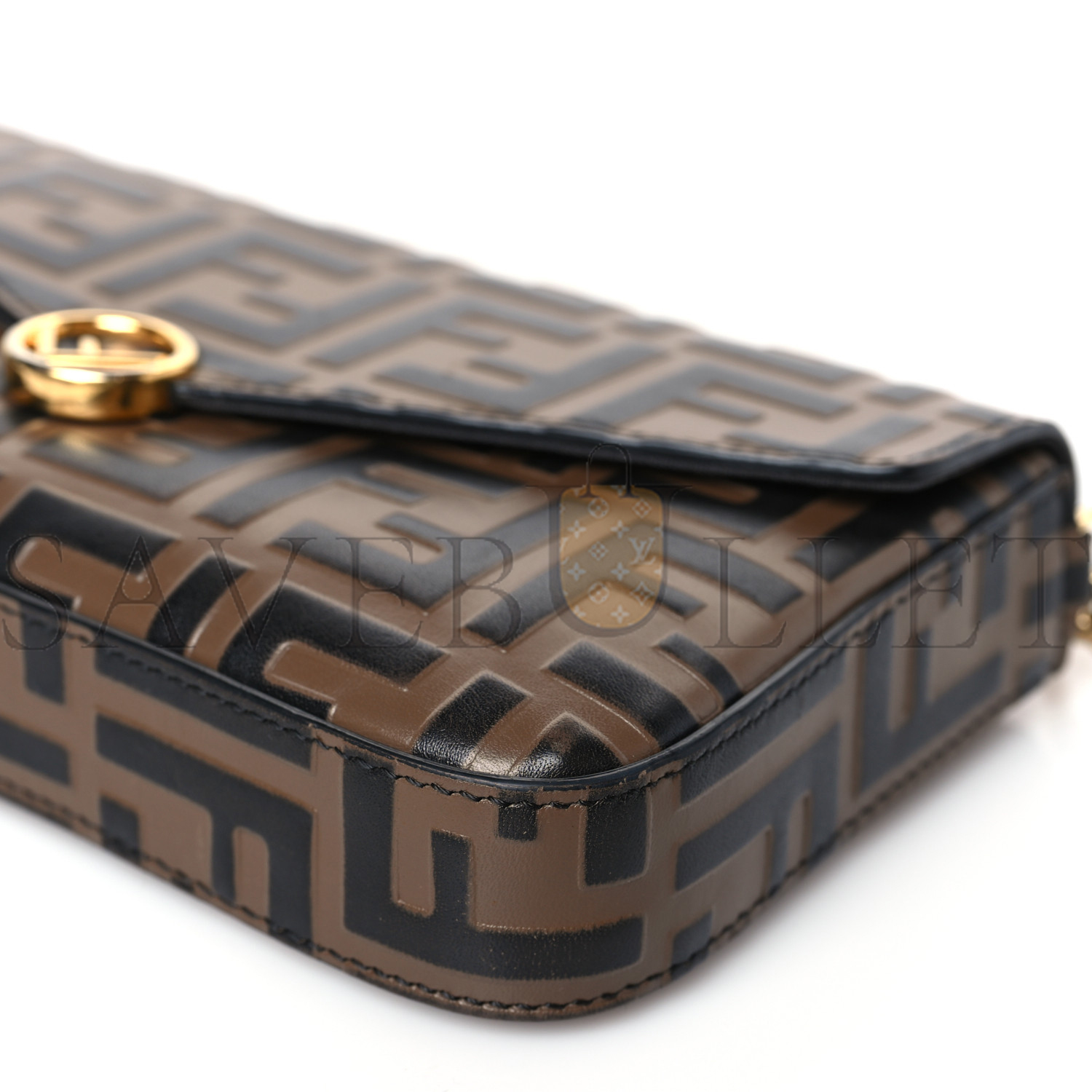 FENDI VITELLO SOFT F IS FENDI BI-COLOR FF 1974 EMBOSSED ENVELOPE WALLET ON CHAIN WITH POUCHES MAYA BLACK (21*12*3cm) FENDI VITELLO SOFT F IS FENDI BI-COLOR FF 1974 EMBOSSED ENVELOPE WALLET ON CHAIN WITH POUCHES MAYA BLACK (21*12*3cm)