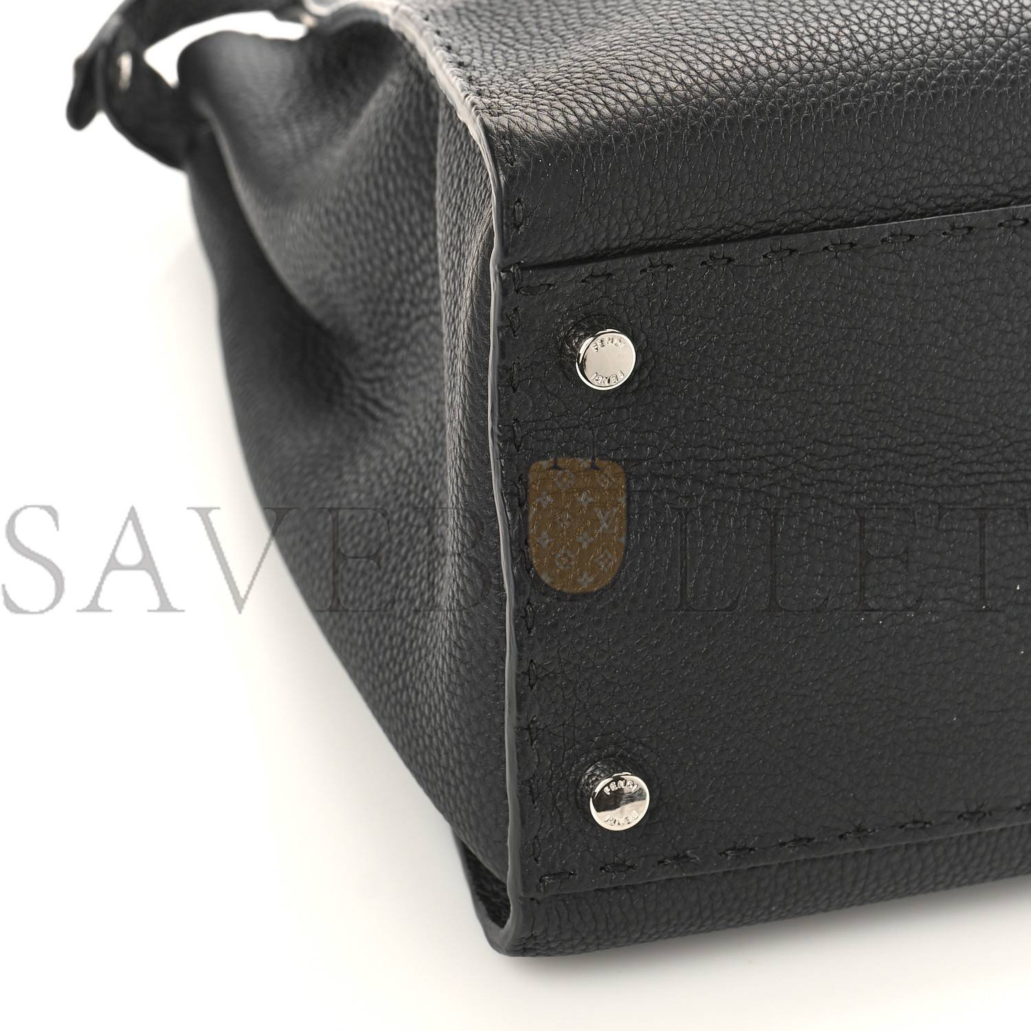 FENDI CUOIO ROMANO SELLERIA BI-COLOR LARGE PEEKABOO ICONIC SATCHEL BLACK MOU (15.5*12*7cm) FENDI CUOIO ROMANO SELLERIA BI-COLOR LARGE PEEKABOO ICONIC SATCHEL BLACK MOU (15.5*12*7cm)