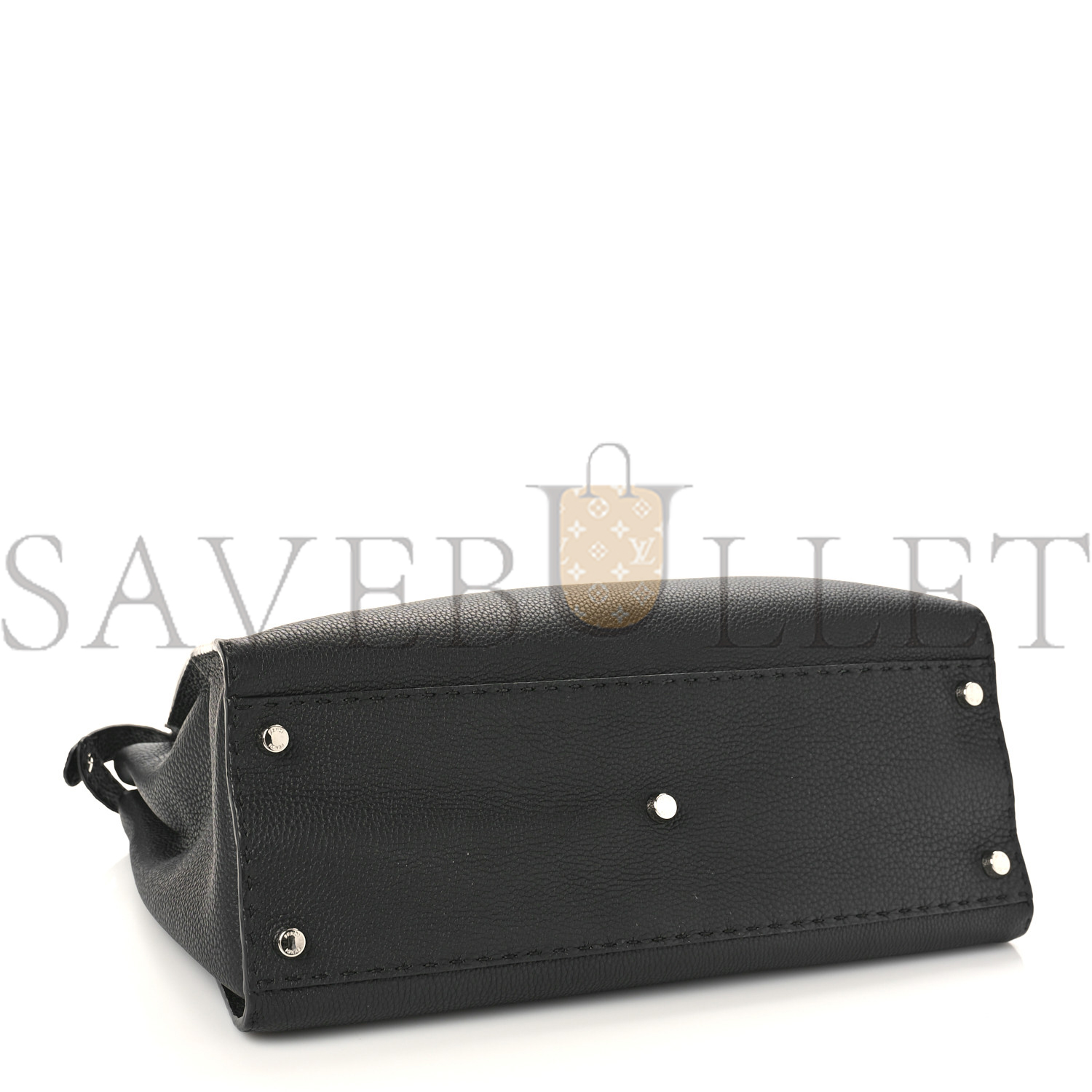 FENDI CUOIO ROMANO SELLERIA BI-COLOR LARGE PEEKABOO ICONIC SATCHEL BLACK MOU (15.5*12*7cm) FENDI CUOIO ROMANO SELLERIA BI-COLOR LARGE PEEKABOO ICONIC SATCHEL BLACK MOU (15.5*12*7cm)