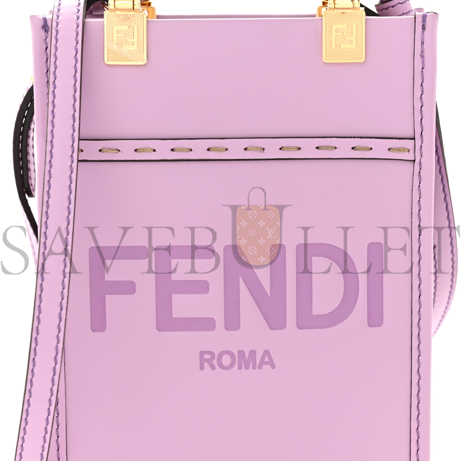 FENDI VITELLO KING PLEXIGLASS LOGO EMBOSSED MINI FENDI SUNSHINE SHOPPER TOTE LAVANDA (18*13*6cm) FENDI VITELLO KING PLEXIGLASS LOGO EMBOSSED MINI FENDI SUNSHINE SHOPPER TOTE LAVANDA (18*13*6cm)