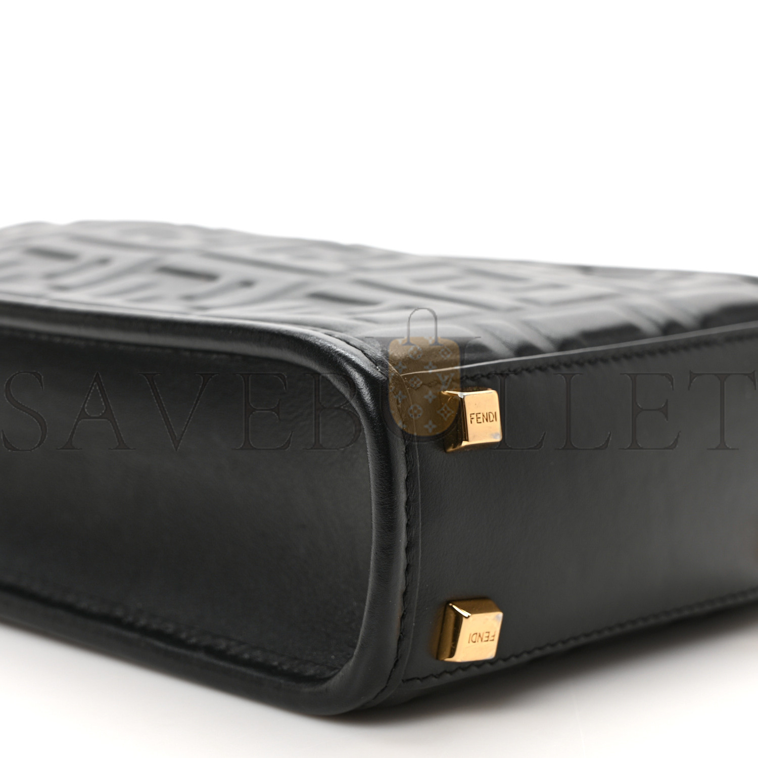 FENDI VITELLO PLEXIGLASS FF EMBOSSED MINI FENDI SUNSHINE SHOPPER TOTE BLACK (18*13*6cm) FENDI VITELLO PLEXIGLASS FF EMBOSSED MINI FENDI SUNSHINE SHOPPER TOTE BLACK (18*13*6cm)