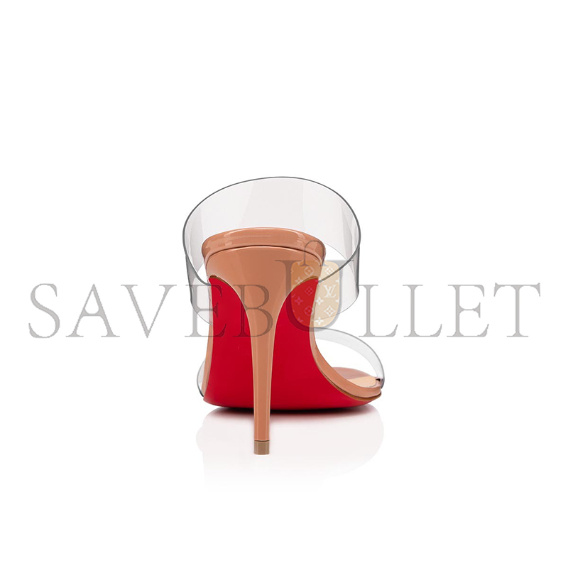 CHRISTIAN LOUBOUTIN JUST NOTHING 85 MM SANDALS-PVC AND PATENT CALF-BLUSH-WOMEN 3190081PK1A