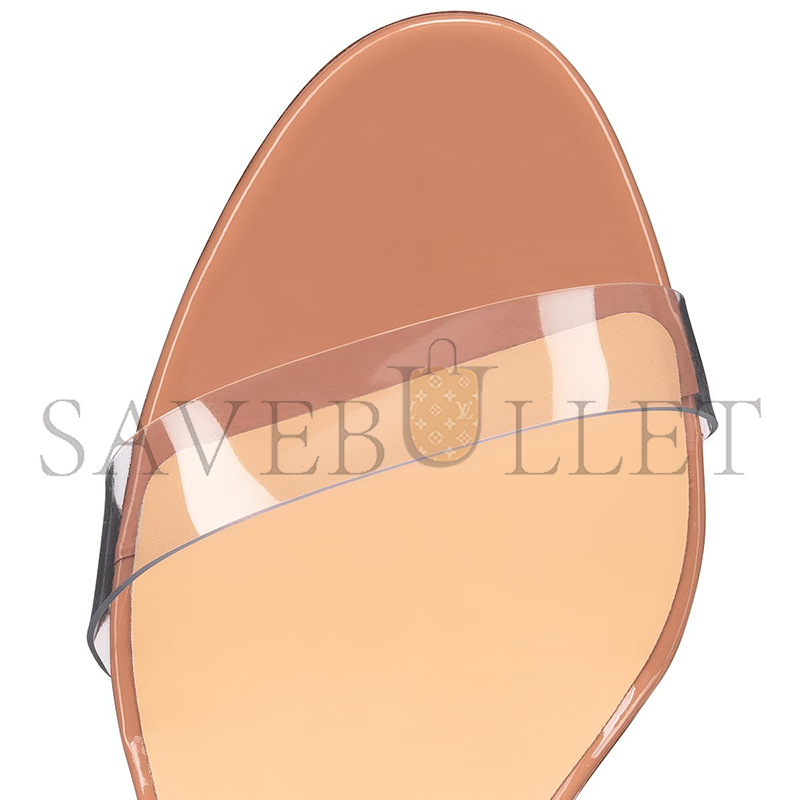CHRISTIAN LOUBOUTIN JUST NOTHING 85 MM SANDALS-PVC AND PATENT CALF-BLUSH-WOMEN 3190081PK1A