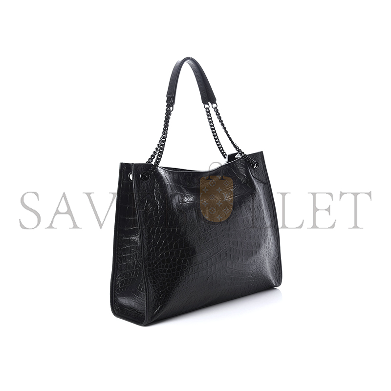 YSL LARGE NIKI SHOPPING BAG BLACK 201418F049073 (33*27*11.5cm)