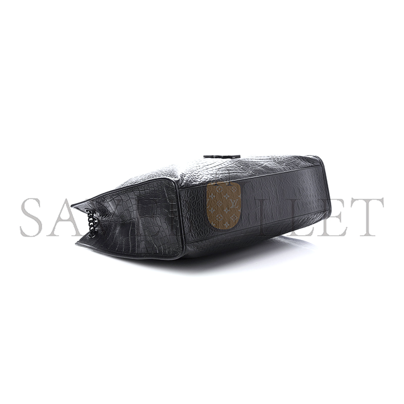 YSL LARGE NIKI SHOPPING BAG BLACK 201418F049073 (33*27*11.5cm)