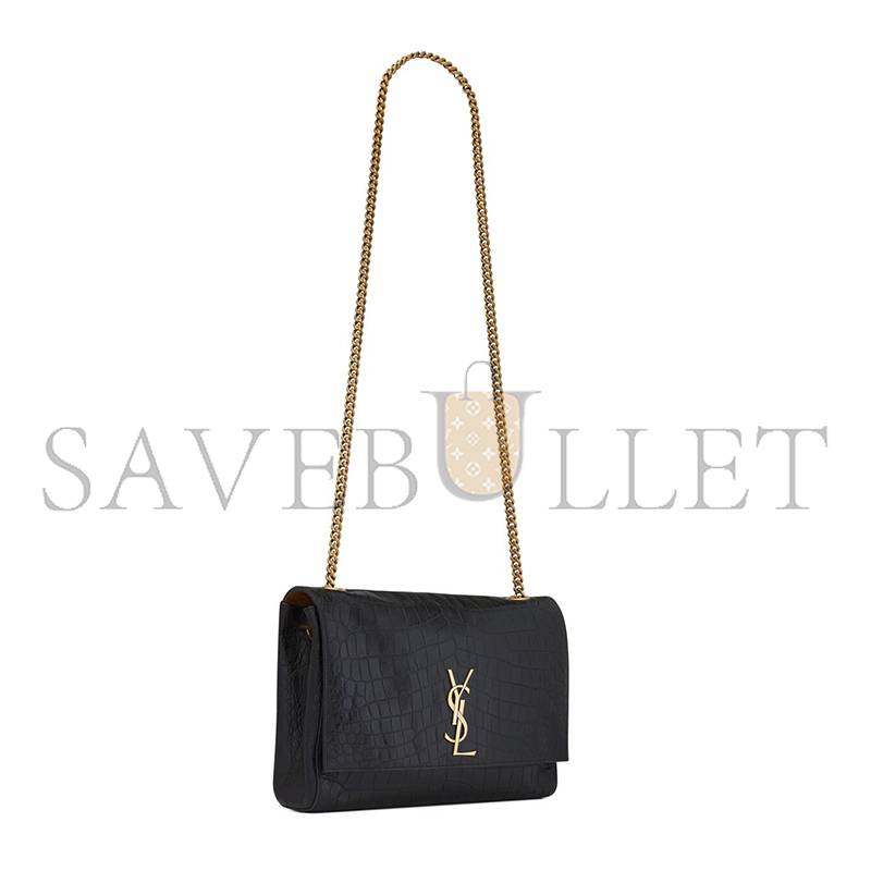YSL KATE MEDIUM REVERSIBLE IN CROCODILE-EMBOSSED LEATHER 55380424O1W1062 (28.5*20*6cm) YSL KATE MEDIUM REVERSIBLE IN CROCODILE-EMBOSSED LEATHER 55380424O1W1062 (28.5*20*6cm)